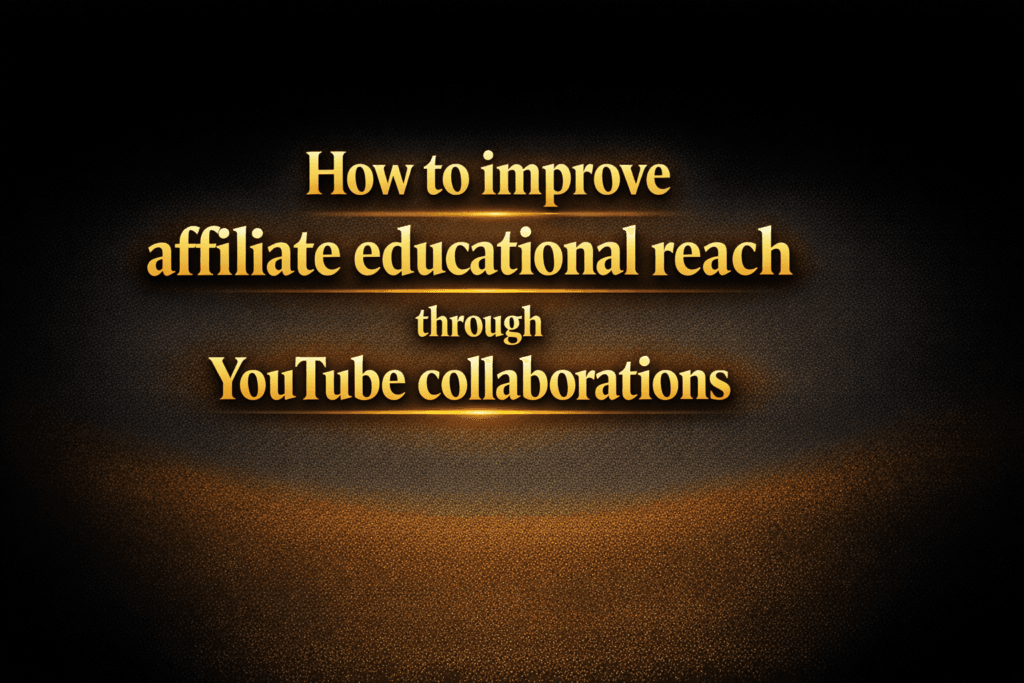 How to improve affiliate educational reach through YouTube collaborations
