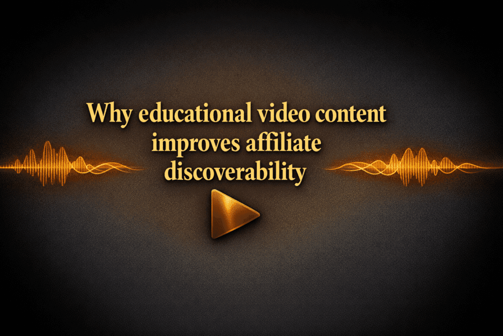 Why educational video content improves affiliate discoverability