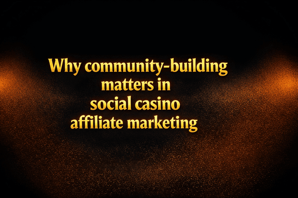 Why community-building matters in social casino affiliate marketing
