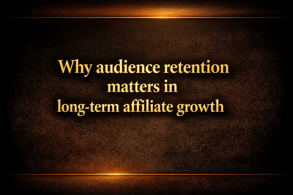 Why audience retention matters in long-term affiliate growth