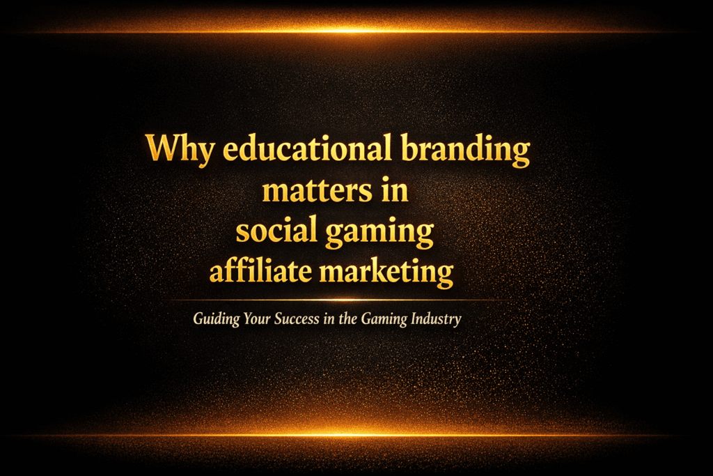Why educational branding matters in social gaming affiliate marketing