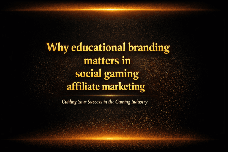 Why educational branding matters in social gaming affiliate marketing