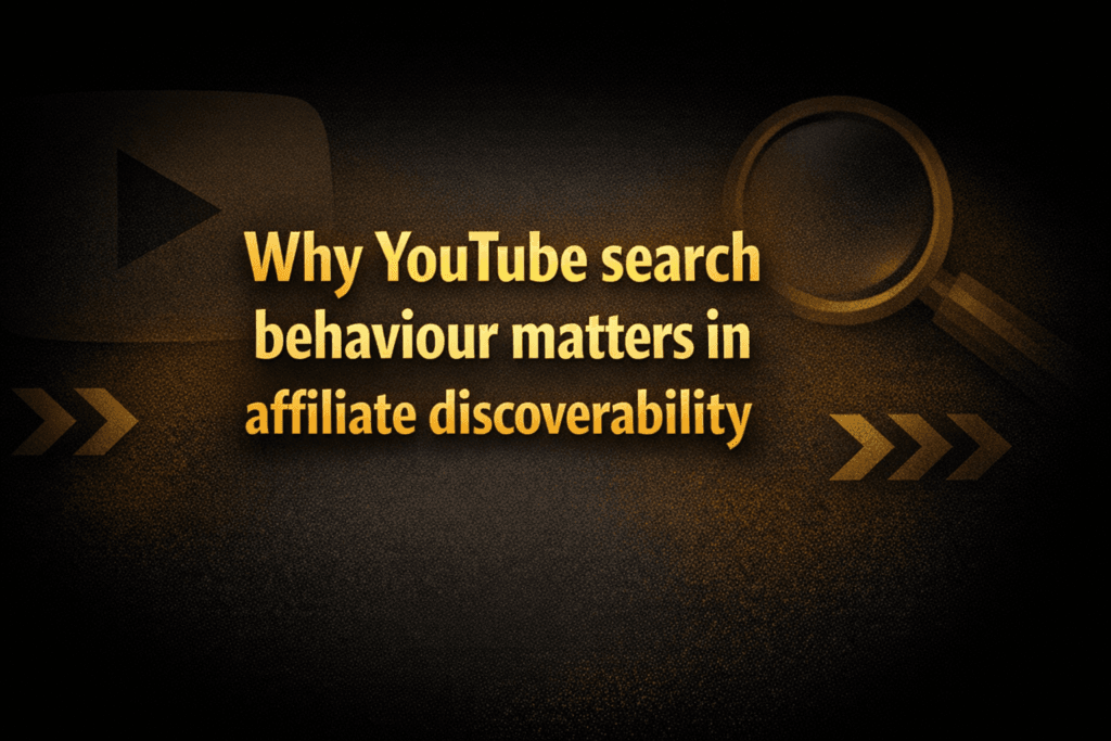 Why YouTube search behaviour matters in affiliate discoverability