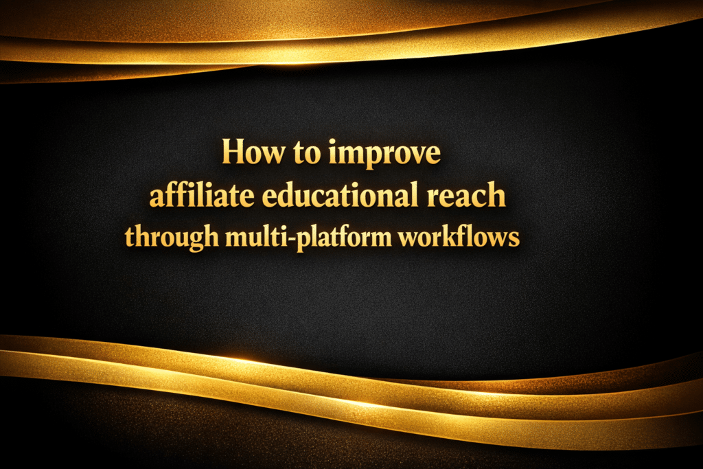How to improve affiliate educational reach through multi-platform workflows