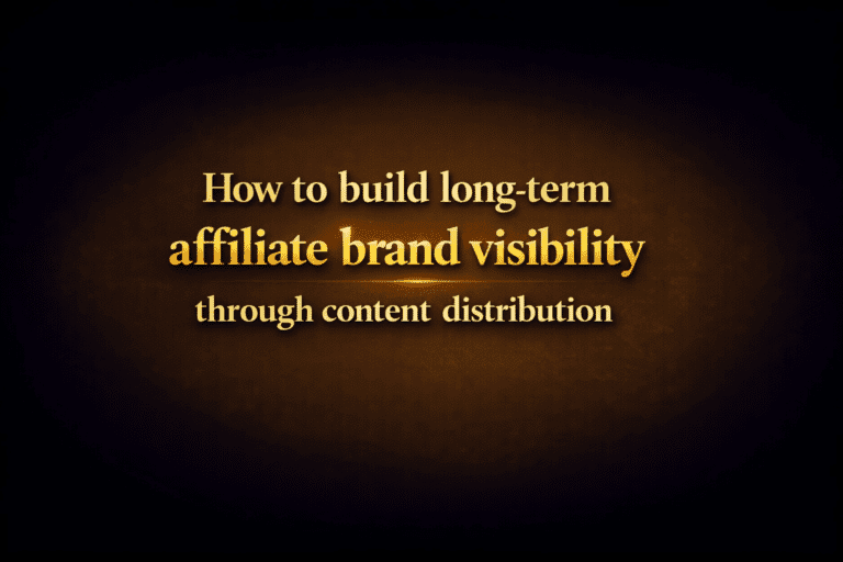 How to build long-term affiliate brand visibility through content distribution