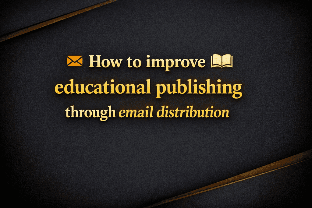 How to improve educational publishing through email distribution