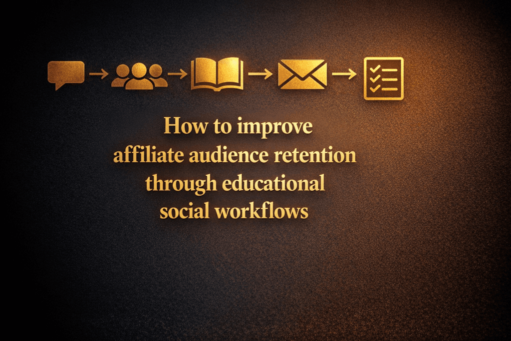 How to improve affiliate audience retention through educational social workflows