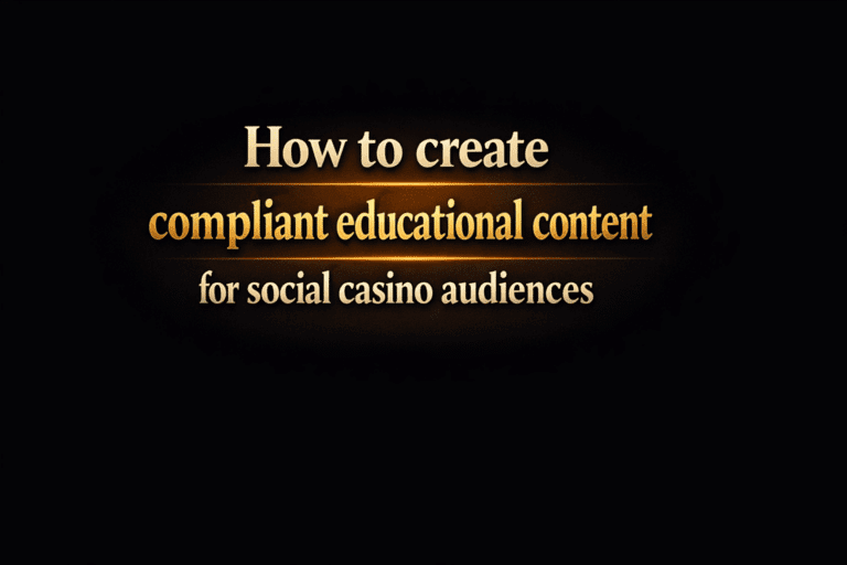 How to create compliant educational content for social casino audiences
