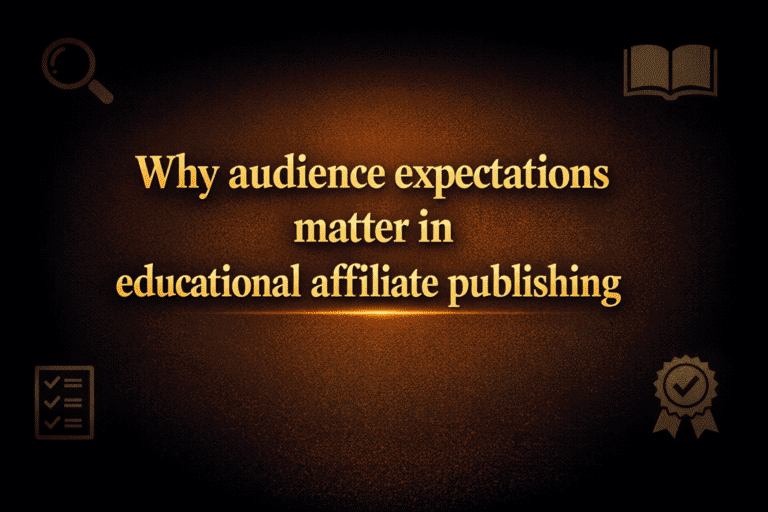 Why audience expectations matter in educational affiliate publishing