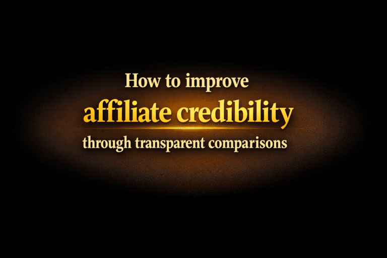 How to improve affiliate credibility through transparent comparisons
