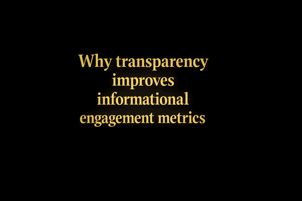 Why transparency improves informational engagement metrics