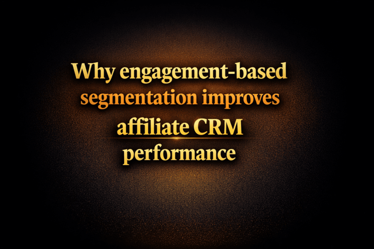 Why engagement-based segmentation improves affiliate CRM performance