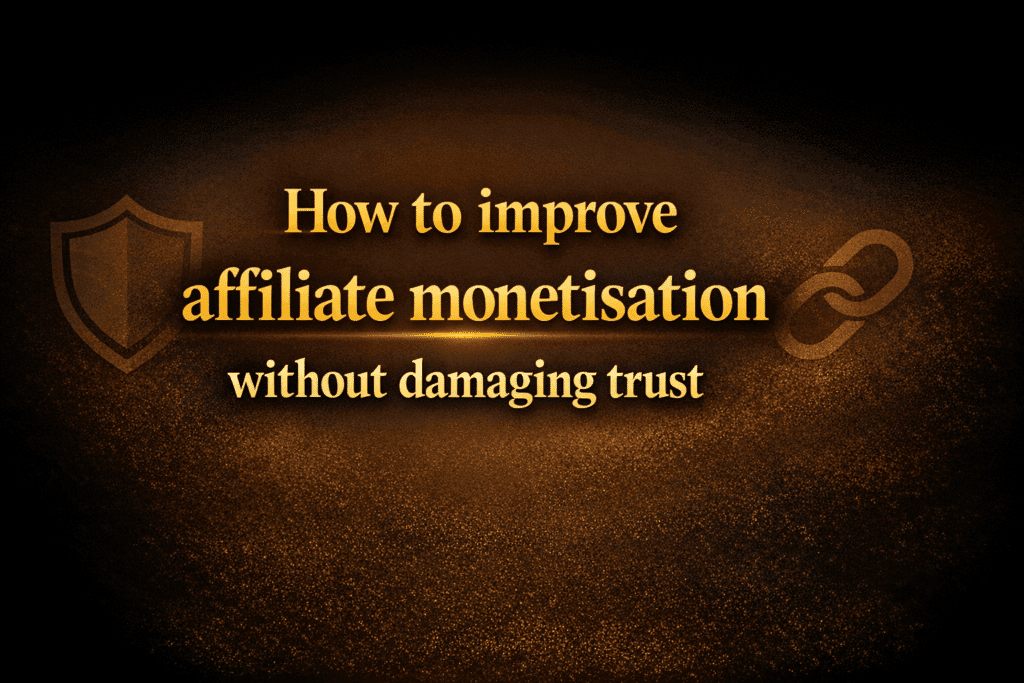How to improve affiliate monetisation without damaging trust