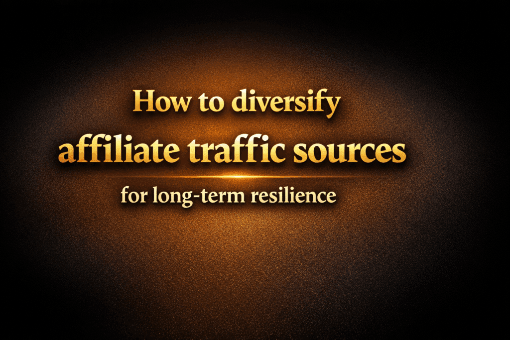 How to diversify affiliate traffic sources for long-term resilience