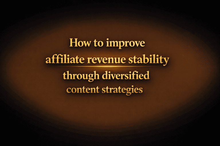 How to improve affiliate revenue stability through diversified content strategies