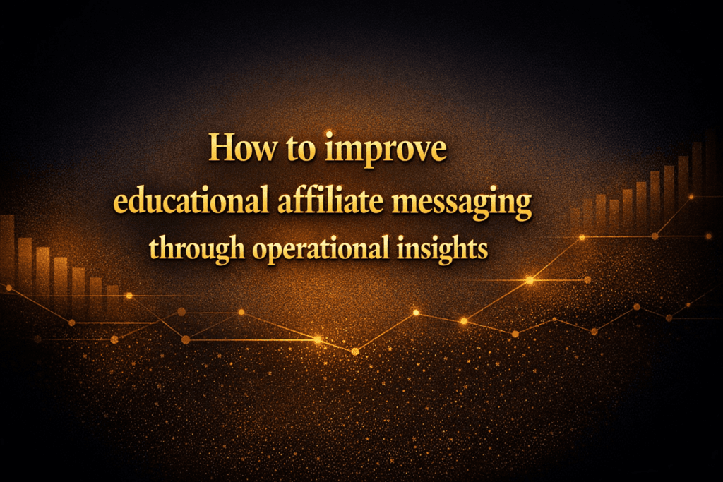 How to improve educational affiliate messaging through operational insights
