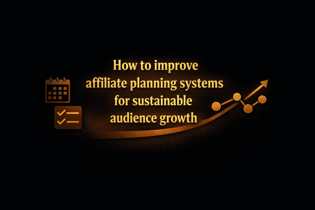 How to improve affiliate planning systems for sustainable audience growth