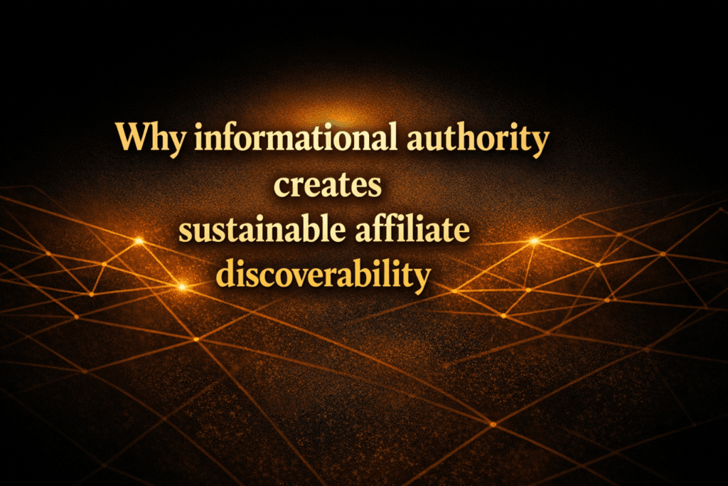Why informational authority creates sustainable affiliate discoverability