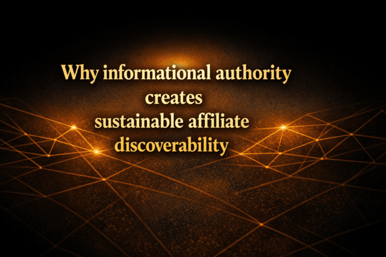Why informational authority creates sustainable affiliate discoverability