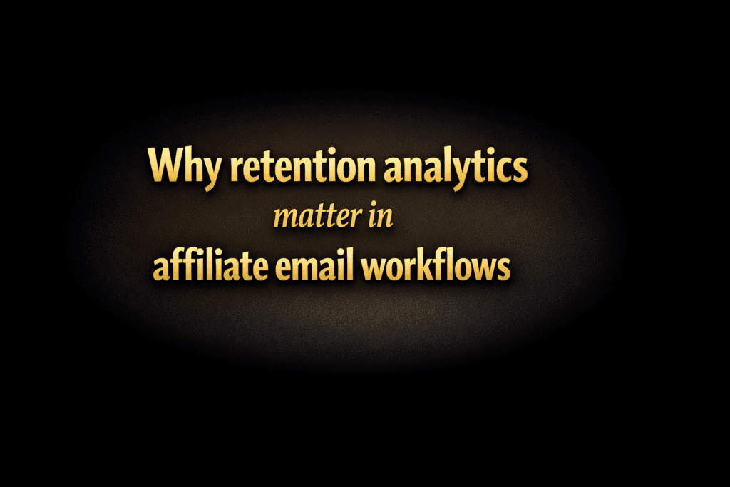 Why retention analytics matter in affiliate email workflows