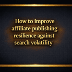 How to improve affiliate publishing resilience against search volatility