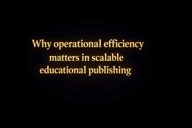 Why operational efficiency matters in scalable educational publishing