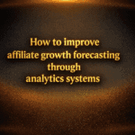 How to improve affiliate growth forecasting through analytics systems