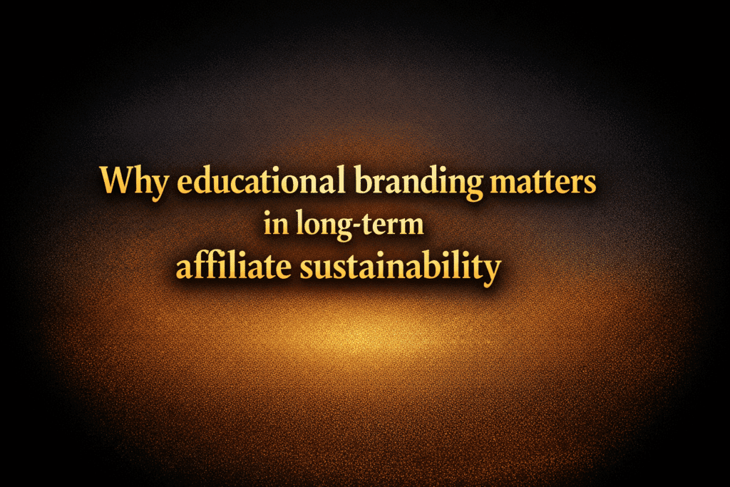 Why educational branding matters in long-term affiliate sustainability