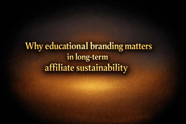 Why educational branding matters in long-term affiliate sustainability