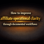 How to improve affiliate operational clarity through documented workflows