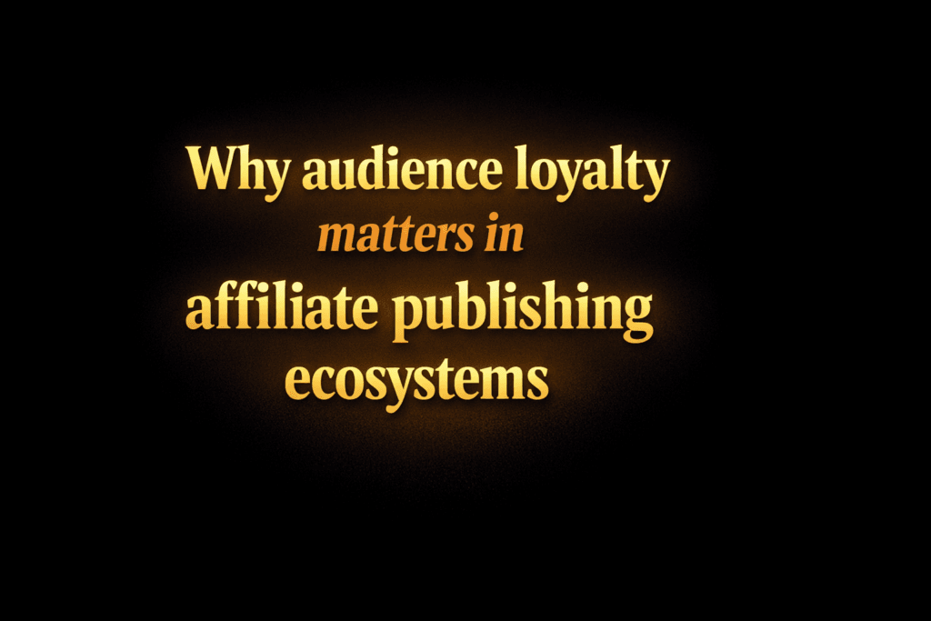 Why audience loyalty matters in affiliate publishing ecosystems