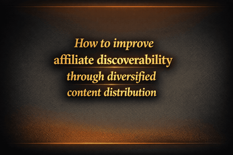 How to improve affiliate discoverability through diversified content distribution