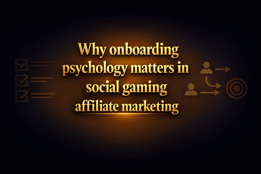 Why onboarding psychology matters in social gaming affiliate marketing