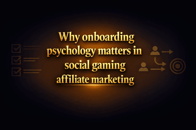 Why onboarding psychology matters in social gaming affiliate marketing