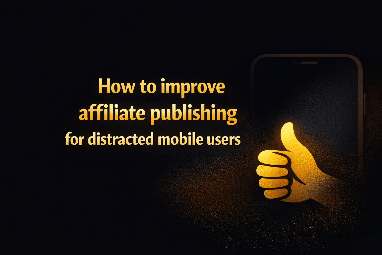 How to improve affiliate publishing for distracted mobile users