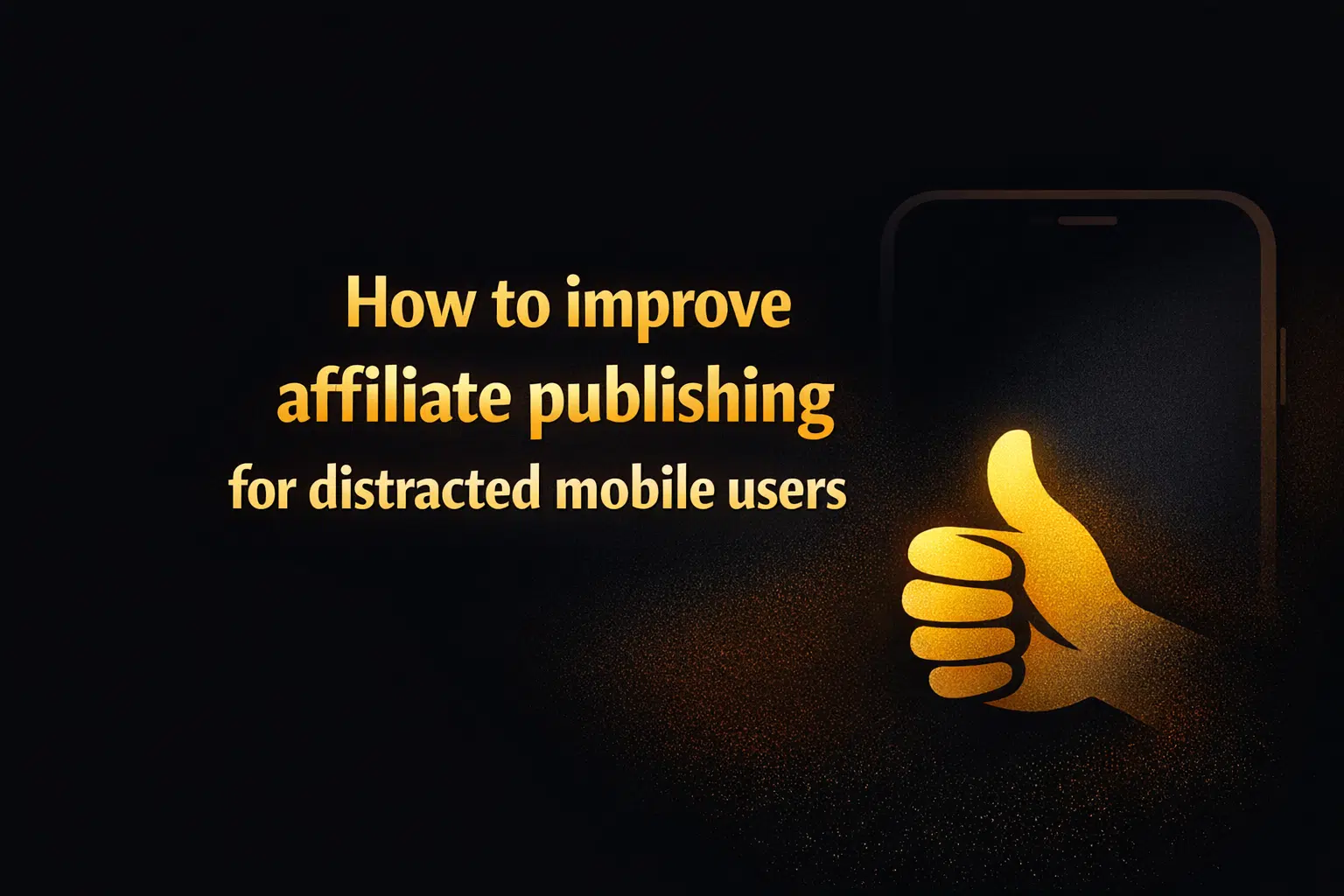 How to improve affiliate publishing for distracted mobile users
