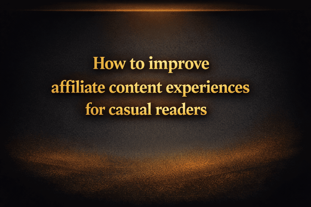 How to improve affiliate content experiences for casual readers