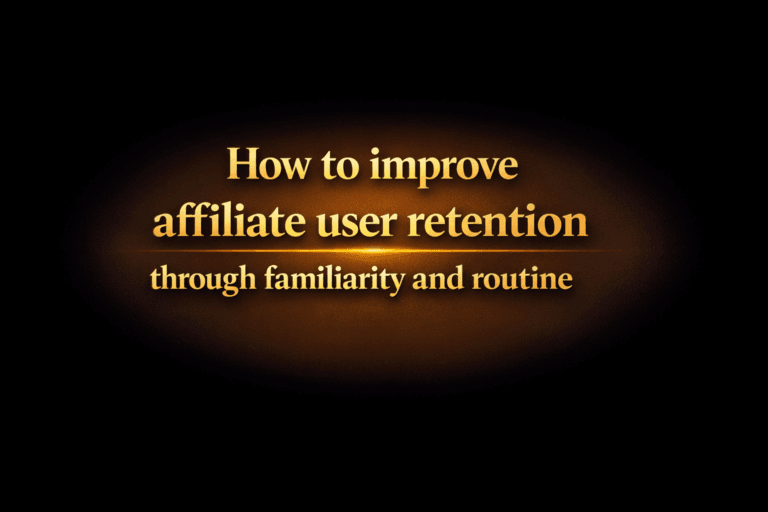 How to improve affiliate user retention through familiarity and routine