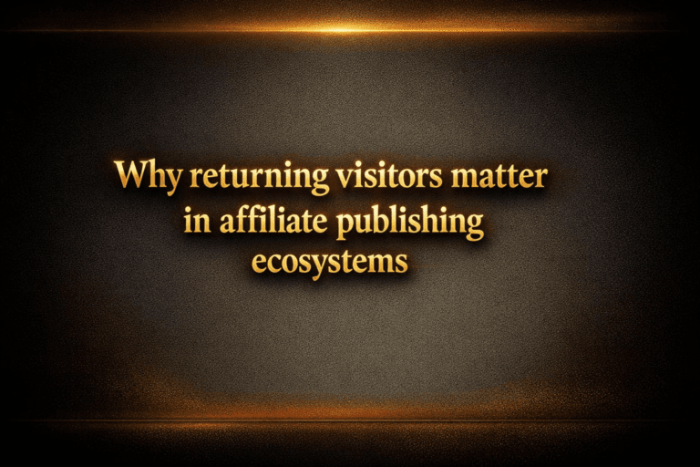 Why returning visitors matter in affiliate publishing ecosystems
