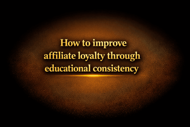 How to improve affiliate loyalty through educational consistency