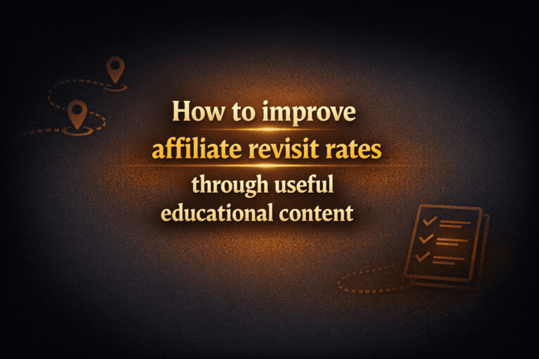 How to improve affiliate revisit rates through useful educational content