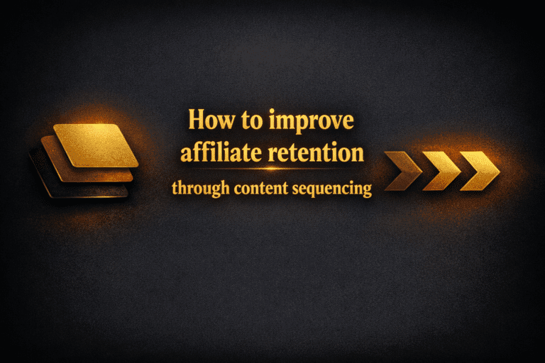 How to improve affiliate retention through content sequencing