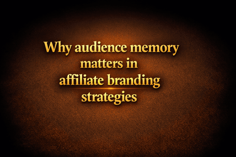 Why audience memory matters in affiliate branding strategies
