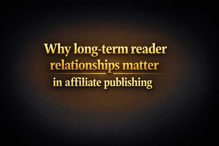 Why long-term reader relationships matter in affiliate publishing