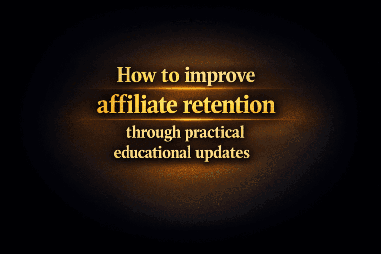 How to improve affiliate retention through practical educational updates