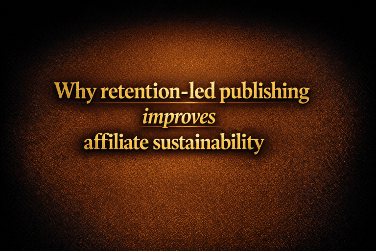 Why retention-led publishing improves affiliate sustainability