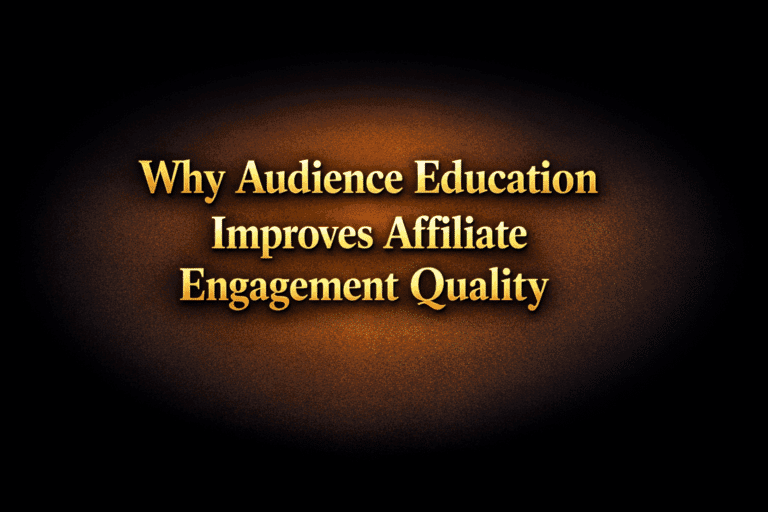 Why audience education improves affiliate engagement quality