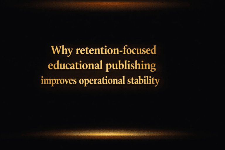 Why retention-focused educational publishing improves operational stability