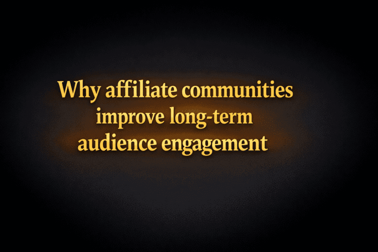 Why affiliate communities improve long-term audience engagement