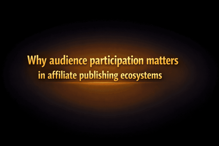 Why audience participation matters in affiliate publishing ecosystems